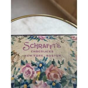 Schrafft's Chocolates New York Boston Vintage  One Pound Tin Candy Box